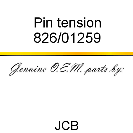 Pin, tension 826/01259