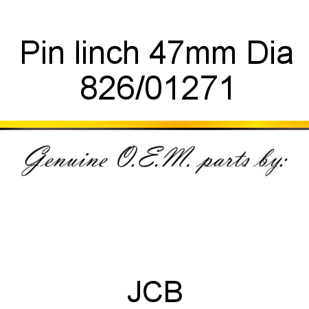 Pin, linch, 47mm Dia 826/01271