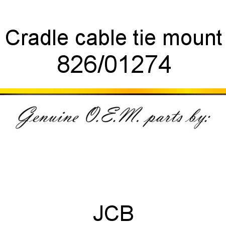 Cradle, cable tie mount 826/01274