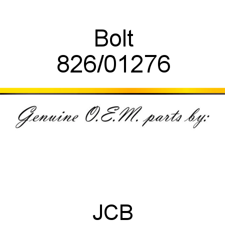 Bolt 826/01276