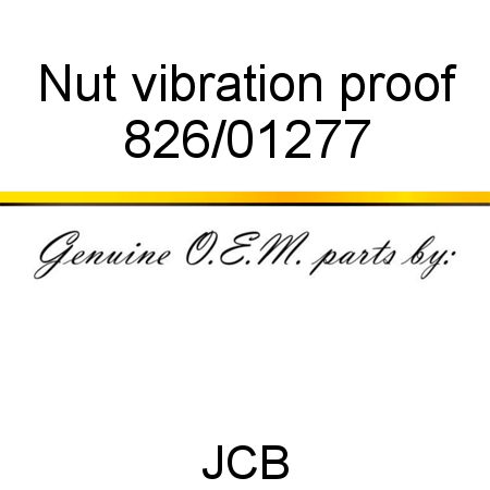 Nut, vibration proof 826/01277