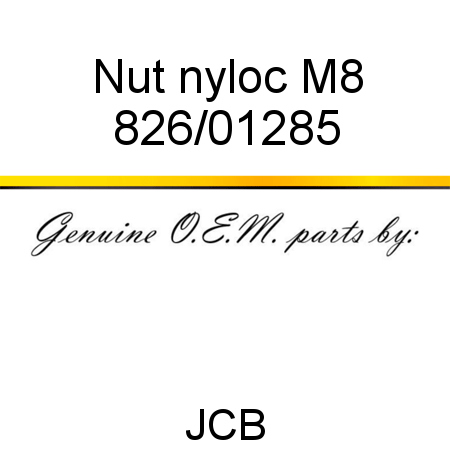 Nut, nyloc M8 826/01285