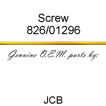 Screw 826/01296