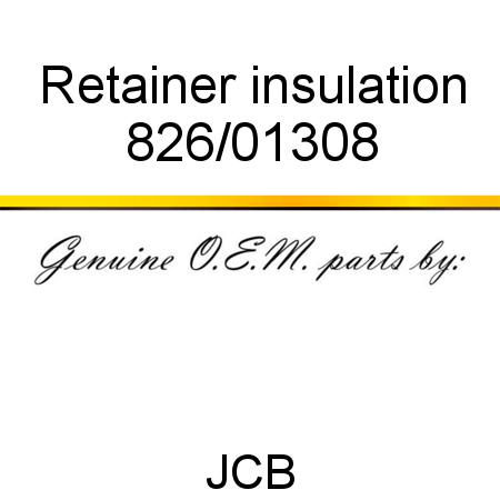 Retainer, insulation 826/01308