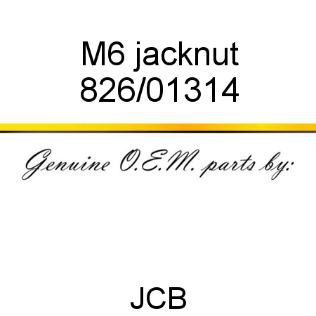 M6 jacknut 826/01314