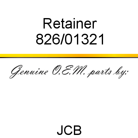 Retainer 826/01321