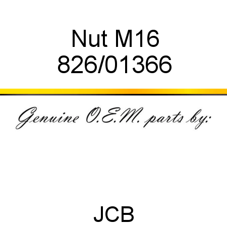 Nut, M16 826/01366