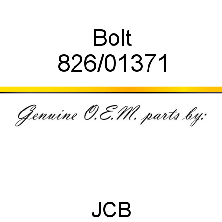 Bolt 826/01371