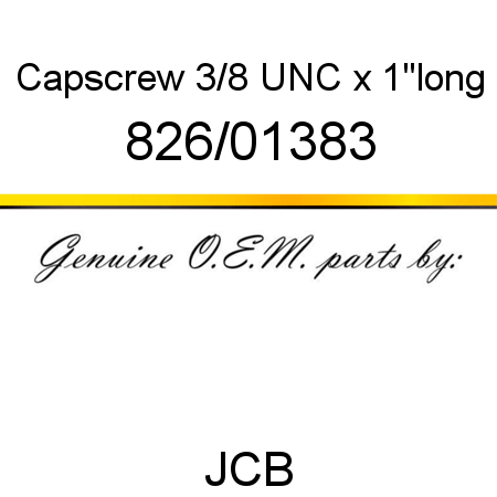 Capscrew, 3/8 UNC x 1
