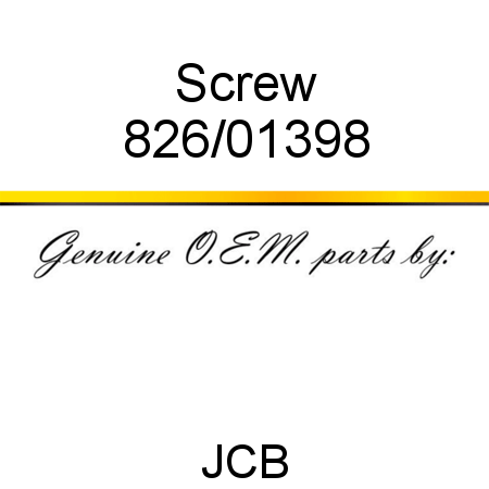 Screw 826/01398