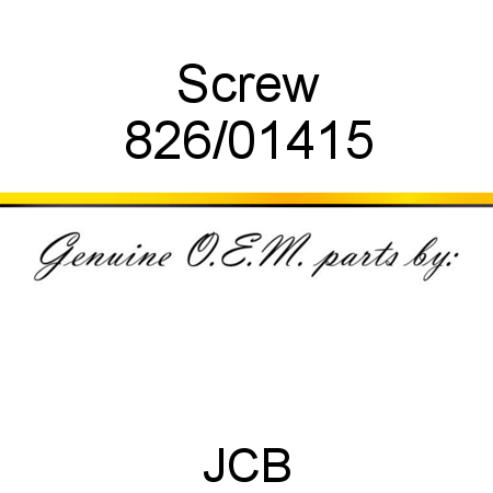 Screw 826/01415