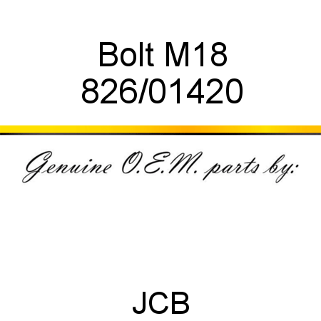 Bolt, M18 826/01420