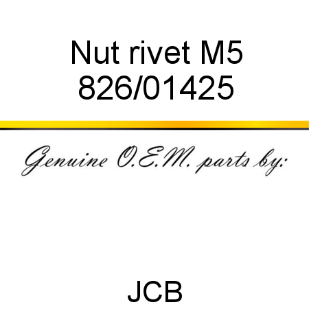 Nut, rivet M5 826/01425