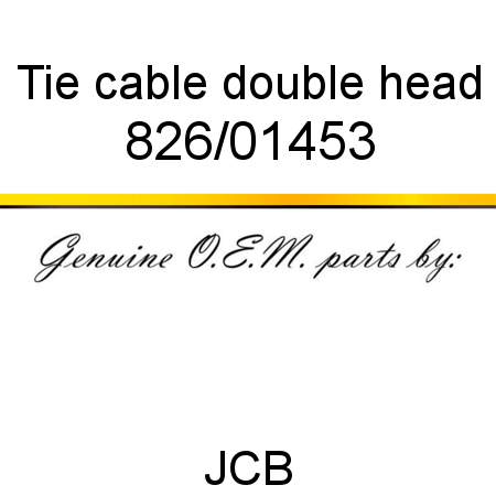 Tie, cable, double head 826/01453