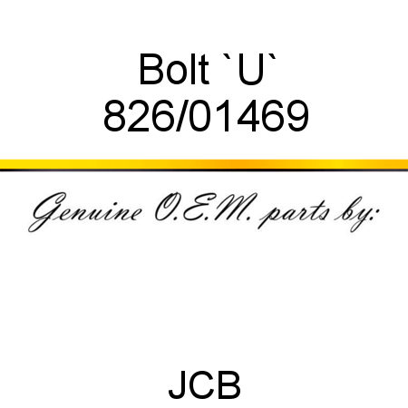 Bolt, `U` 826/01469