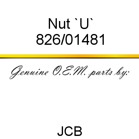 Nut, `U` 826/01481