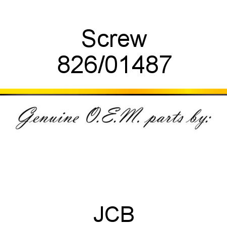 Screw 826/01487