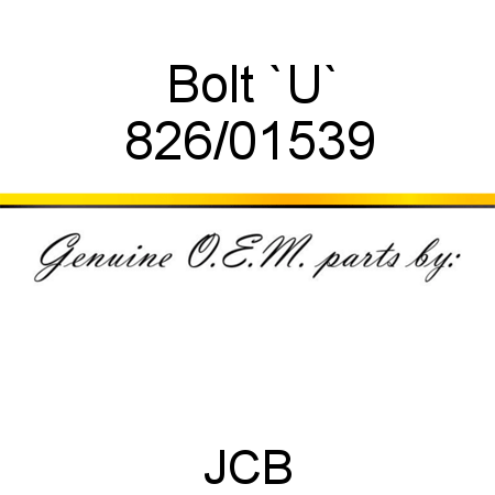 Bolt, `U` 826/01539