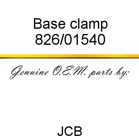 Base, clamp 826/01540