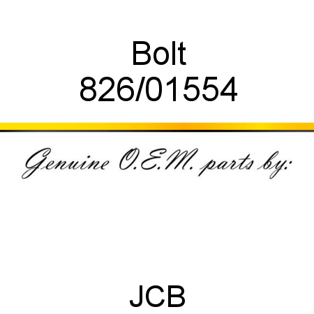 Bolt 826/01554