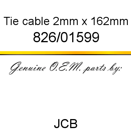 Tie, cable, 2mm x 162mm 826/01599