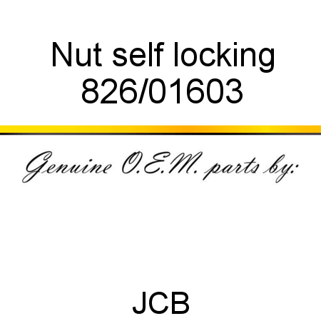 Nut, self locking 826/01603