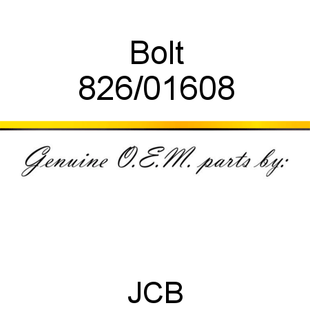 Bolt 826/01608