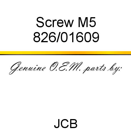 Screw, M5 826/01609