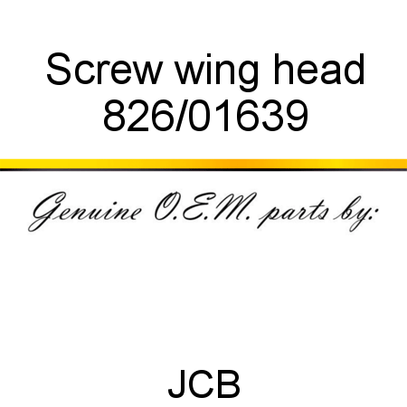 Screw, wing head 826/01639