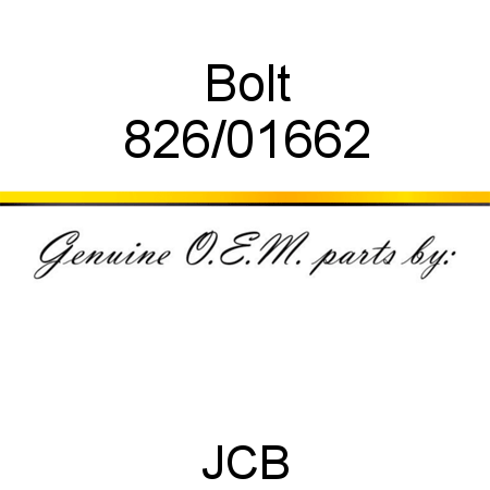 Bolt 826/01662