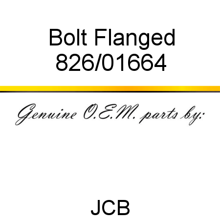 Bolt, Flanged 826/01664