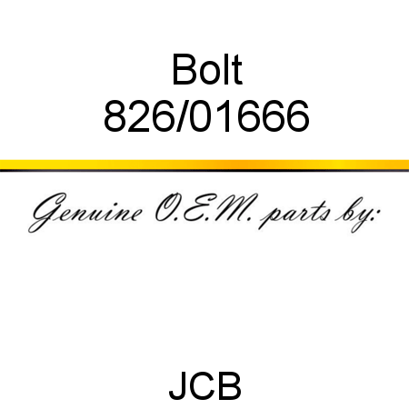 Bolt 826/01666