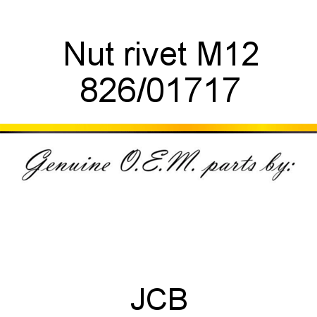 Nut, rivet, M12 826/01717