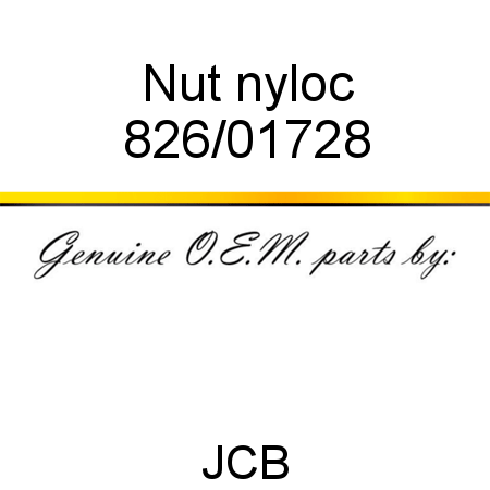 Nut, nyloc 826/01728