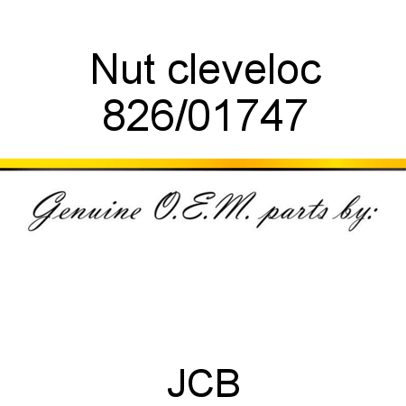 Nut, cleveloc 826/01747