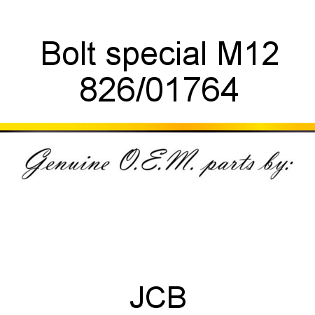 Bolt, special M12 826/01764