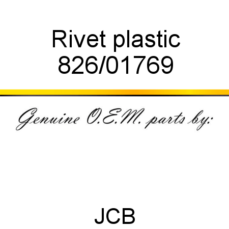 Rivet, plastic 826/01769