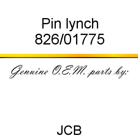 Pin, lynch 826/01775