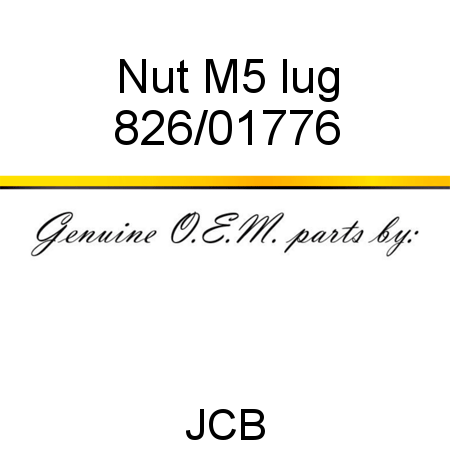 Nut, M5 lug 826/01776