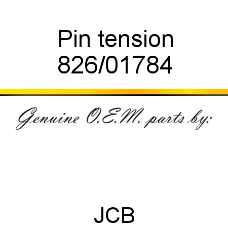 Pin, tension 826/01784
