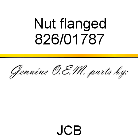 Nut, flanged 826/01787