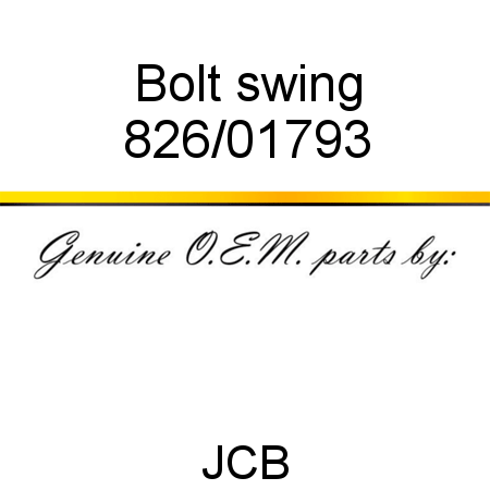 Bolt, swing 826/01793