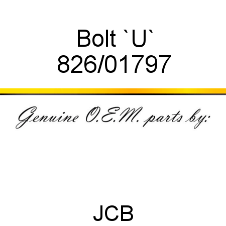 Bolt, `U` 826/01797