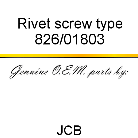 Rivet, screw type 826/01803