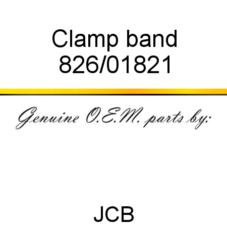 Clamp, band 826/01821
