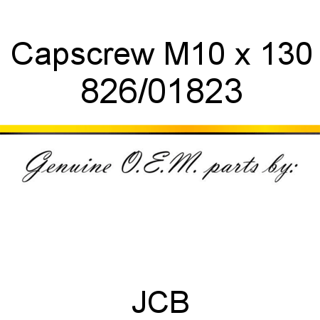 Capscrew, M10 x 130 826/01823