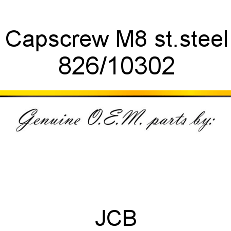 Capscrew, M8 st.steel 826/10302