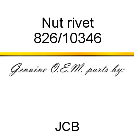 Nut, rivet 826/10346