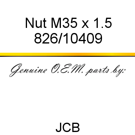 Nut, M35 x 1.5 826/10409
