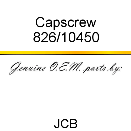 Capscrew 826/10450